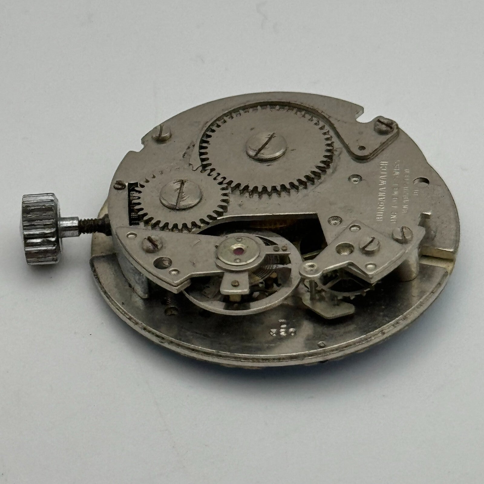 31.2mm Lucerne Burgana D320 Earth Blue Dial Watch Movement Swiss Vintage PARTS