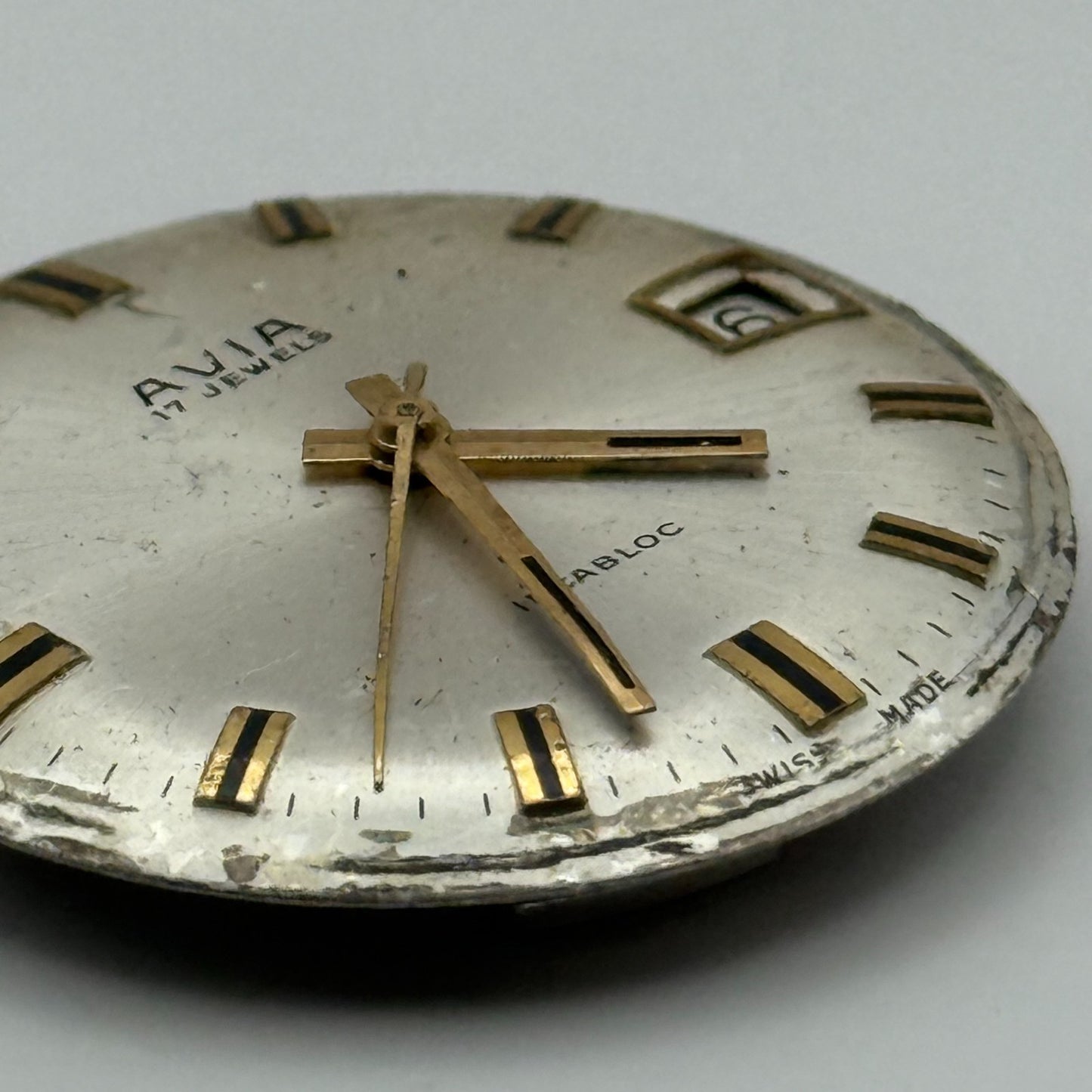 FHF ST 96-4 Watch Movement Avia Manual Wind Vintage Swiss Parts Repair 25.8mm