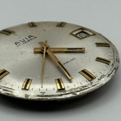 FHF ST 96-4 Watch Movement Avia Manual Wind Vintage Swiss Parts Repair 25.8mm