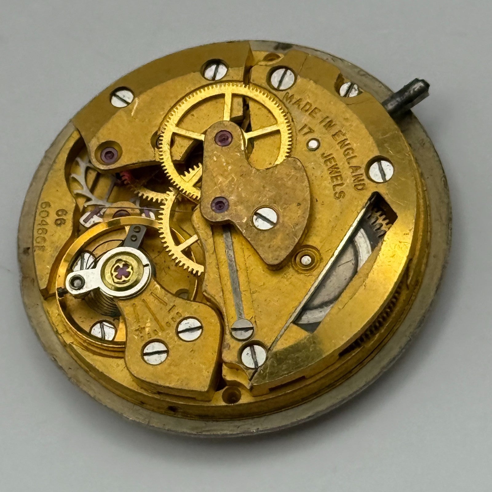 Smiths Astral 66 60466E Hacking Watch Movement Manual Wind Vintage Parts Repair