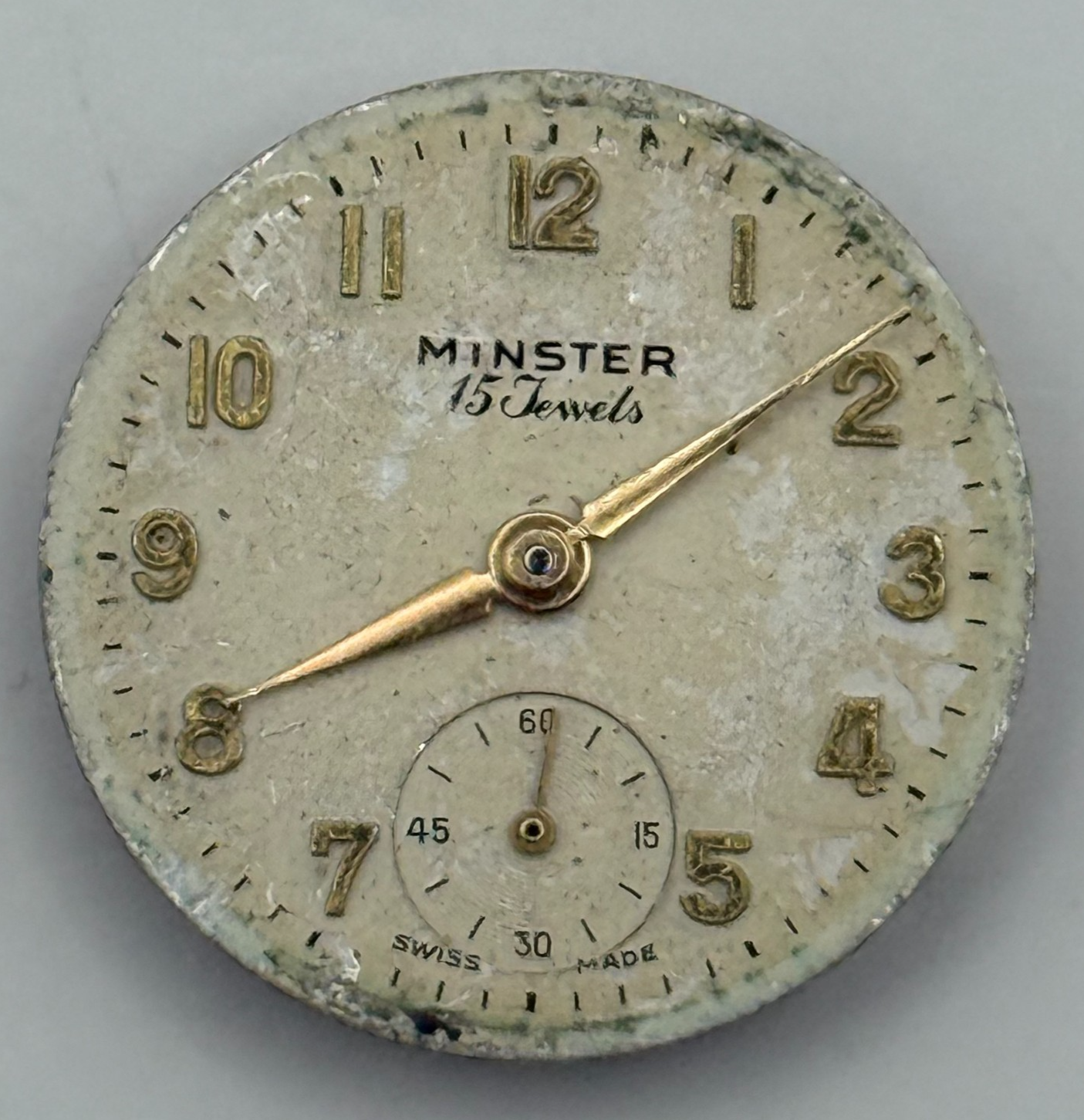 AS 1002 984 Watch Movement Minster Manual Wind Vintage Swiss Parts Repair 24mm
