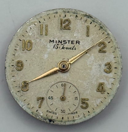 AS 1002 984 Watch Movement Minster Manual Wind Vintage Swiss Parts Repair 24mm