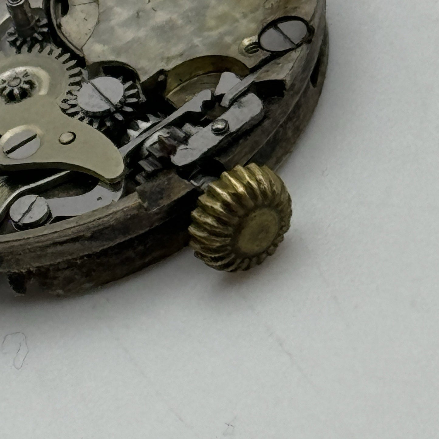 25.7mm ROLEX Rebberg Manual Wind Trench Watch Movement & Dial Antique PARTS