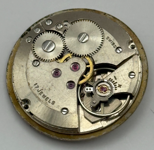 Rotary AS 1702/03 Watch Movement Manual Wind Vintage Swiss Parts Repair 25.9mm