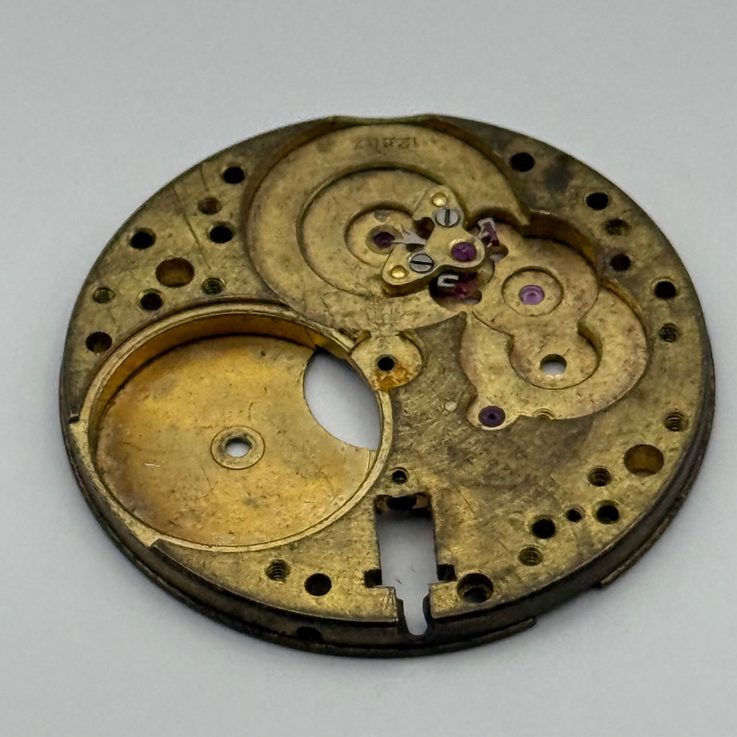 Longines 12.68Z Watch Movement Vintage Incomplete Parts Repair Swiss 27.4mm