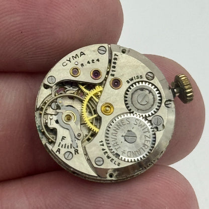 19.7mm Cyma R.424 Sub Seconds Manual Wind Watch Movement Swiss Vintage PARTS