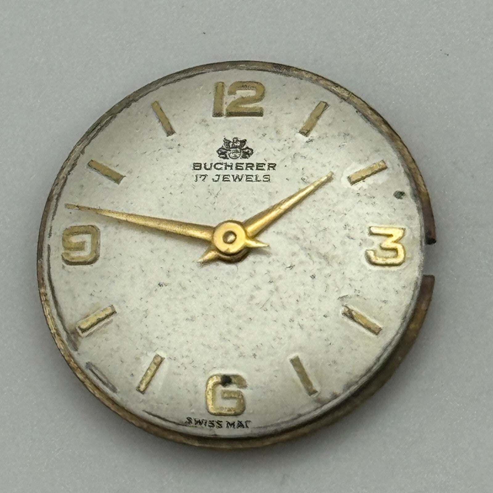 17.1mm Bucherer ETA 2510 Ladies Manual Wind Watch Movement Swiss Vintage PARTS