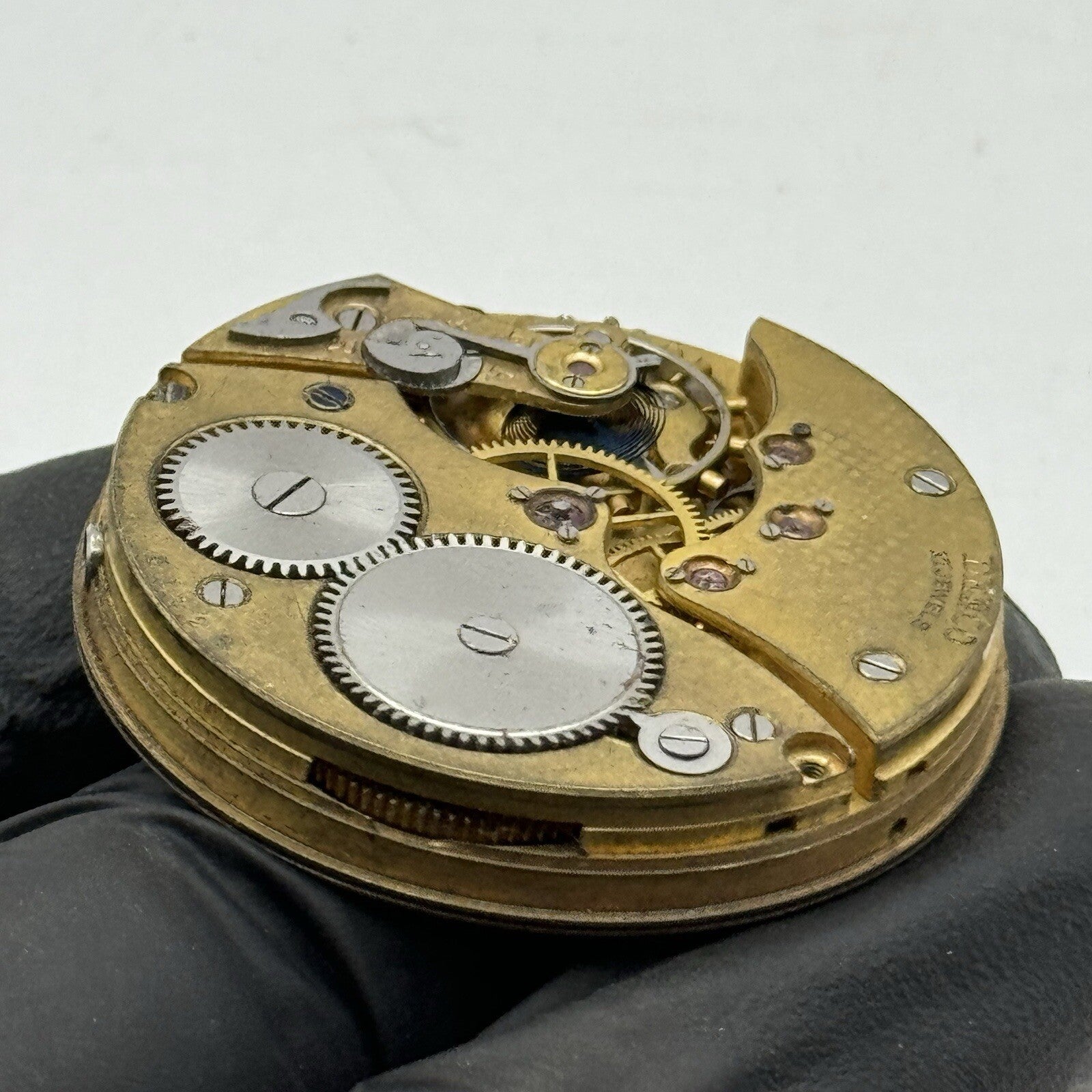 42.9mm Manual Wind Denco Higher Grade Pocket Watch Movement FOR PARTS Restore