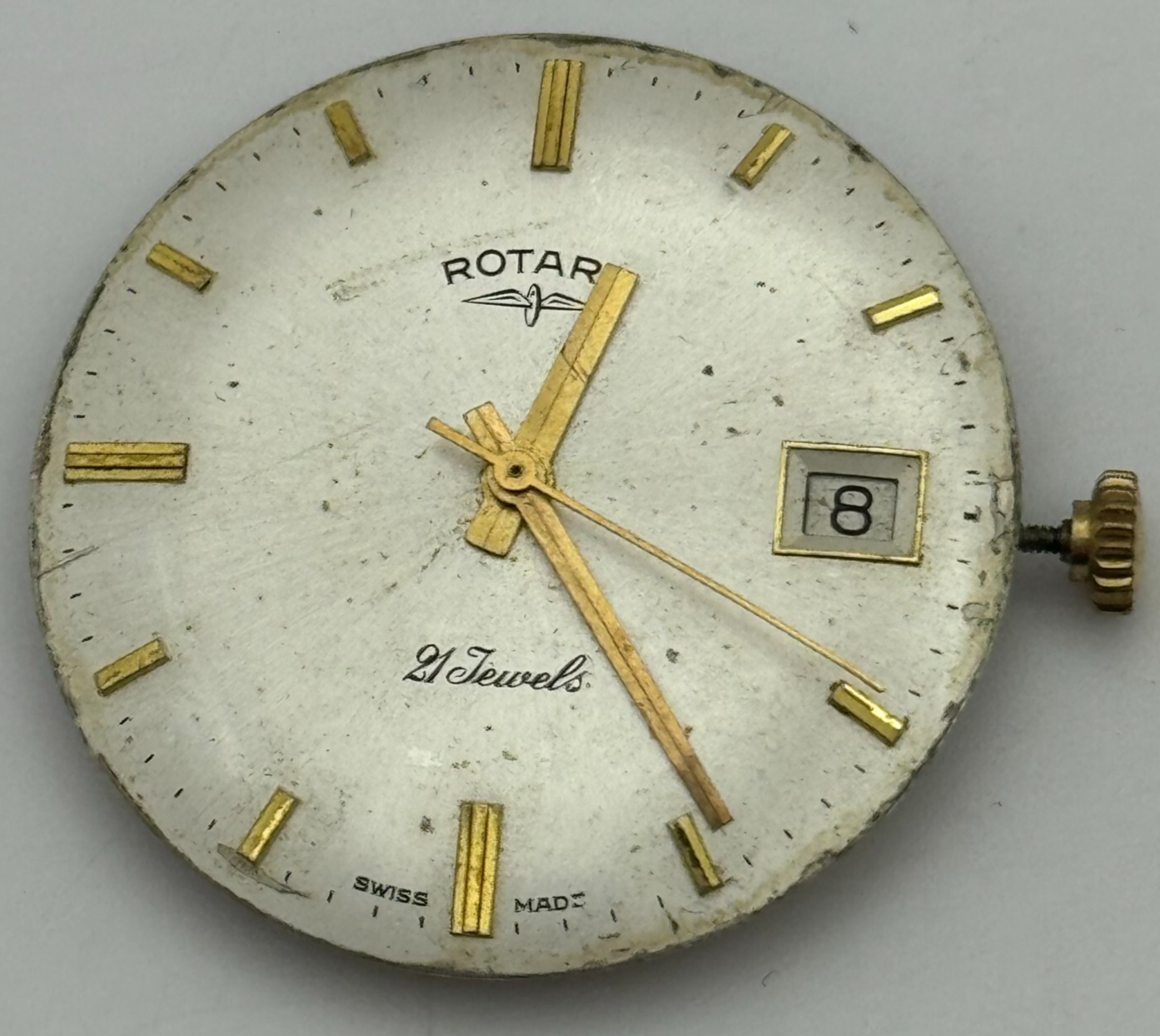 26mm Men's Rotary AS 1746 1747 Manual Wind Watch Movement Swiss Made PARTS