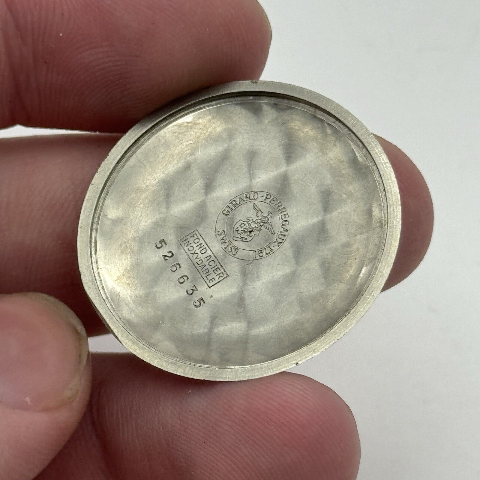 30.3mm Girard Perregaux 526635 Stainless Steel Wristwatch Case Back Spares Parts