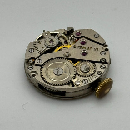 19.7mm Ladies Hirco AS 970 Manual Wind 15 Jewels Watch Movement PARTS SPARES