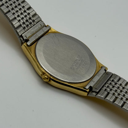 Seiko Men's Quartz Watch 7810-8059 Gold Tone Bracelet Japan 32mm PARTS REPAIR