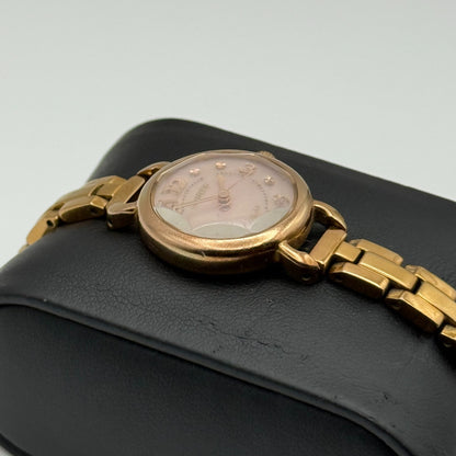 Seiko Wired Solar V117A Ladies Quartz Watch Gold Tone Bracelet 23mm UNTESTED