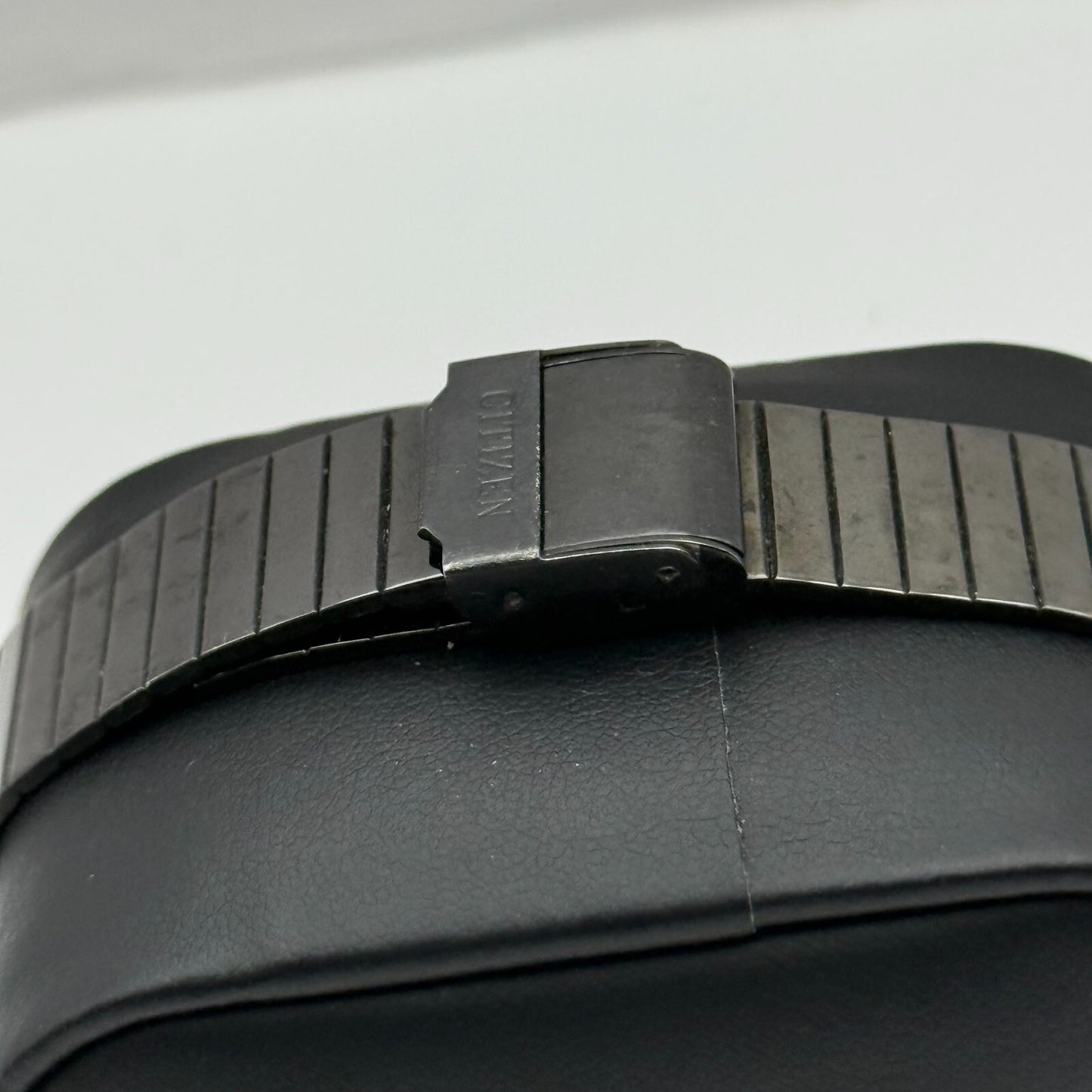 22mm Working Vintage Ladies Citizen CQ Black Dial & Strap Quartz Watch 8 Inches