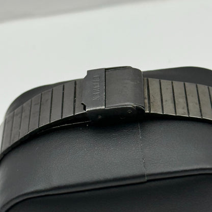 22mm Working Vintage Ladies Citizen CQ Black Dial & Strap Quartz Watch 8 Inches