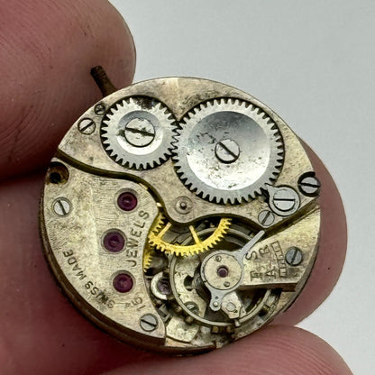 19.7mm Balance Intact 15 Jewels Manual Wind Watch Movement Swiss Vintage PARTS