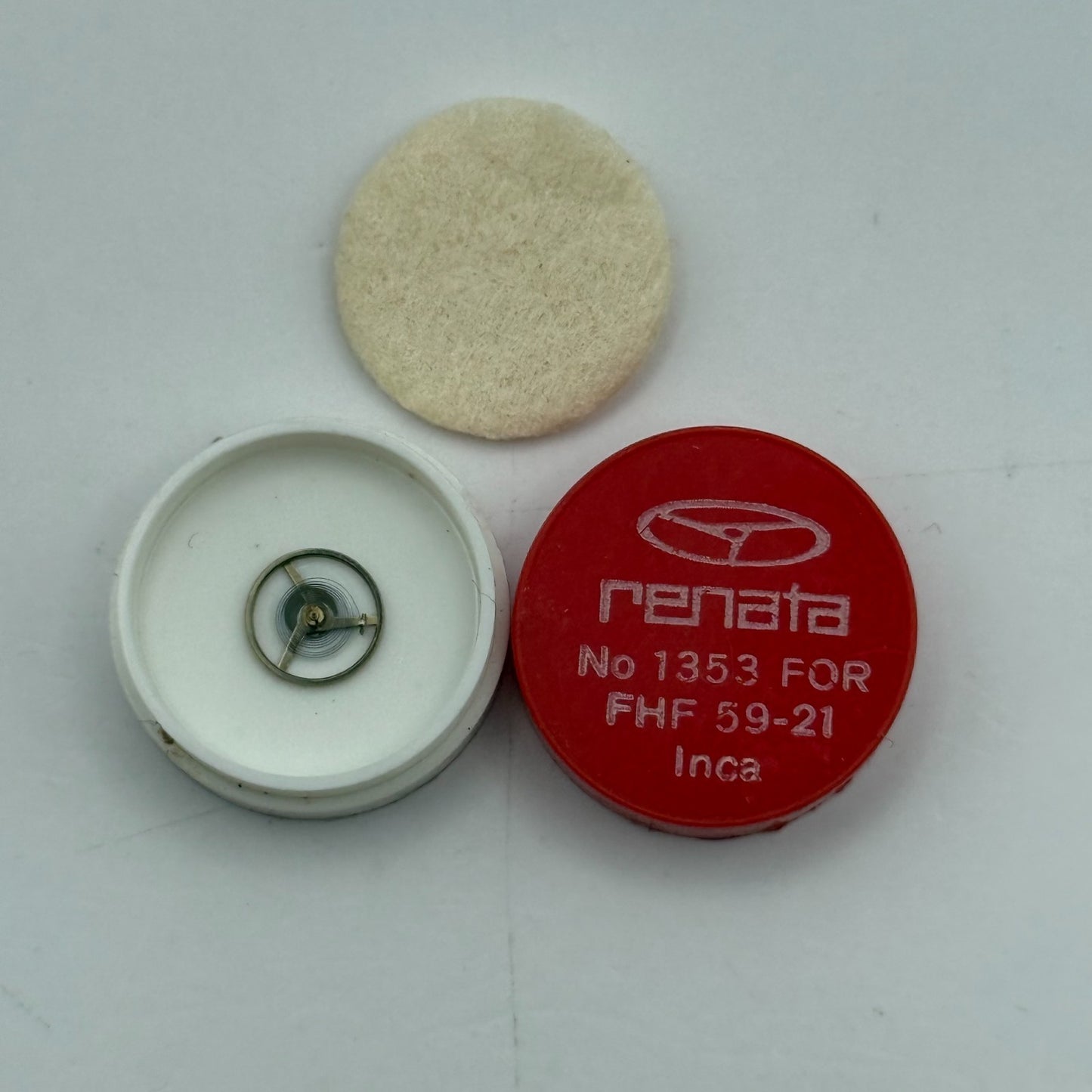 FHF 59-21 Balance Wheel Complete And Spring  1353 Watch Movement Parts NOS