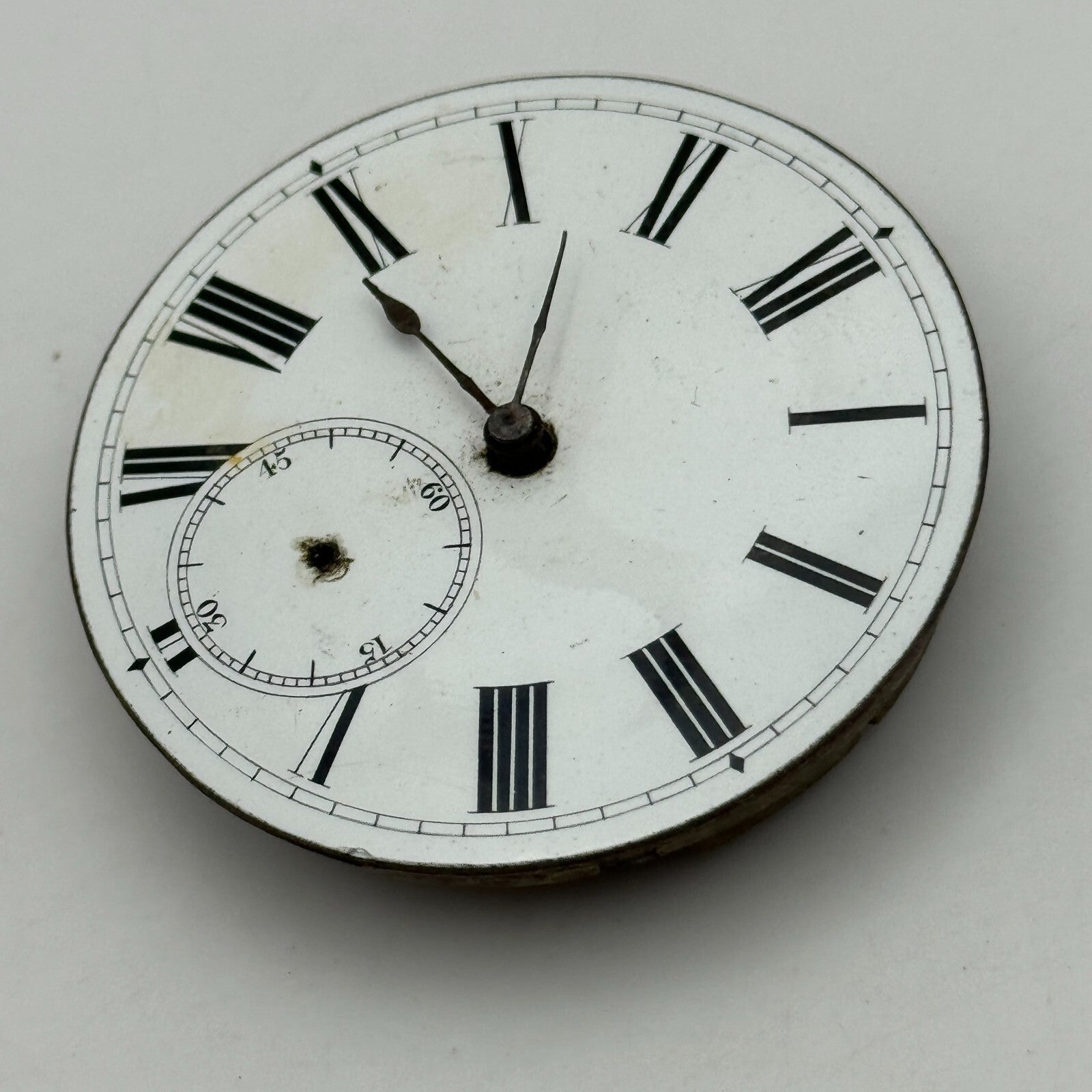 45.9mm Unidentified Antique Key Wound Pocket Watch Movement PARTS REPAIR SPARES