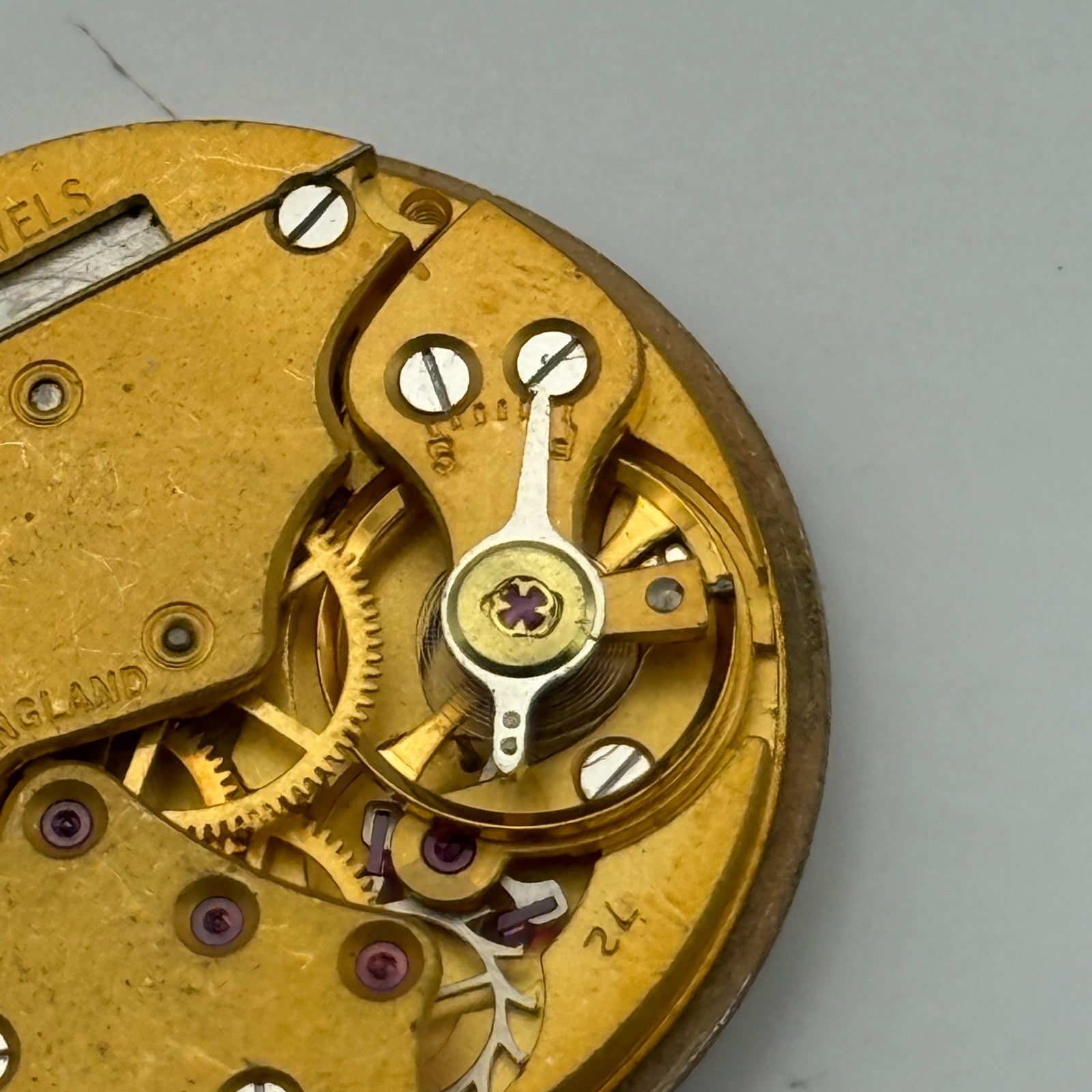 Smiths De Luxe 72 Shockproof Watch Movement Manual Wind Vintage Parts 26.9mm