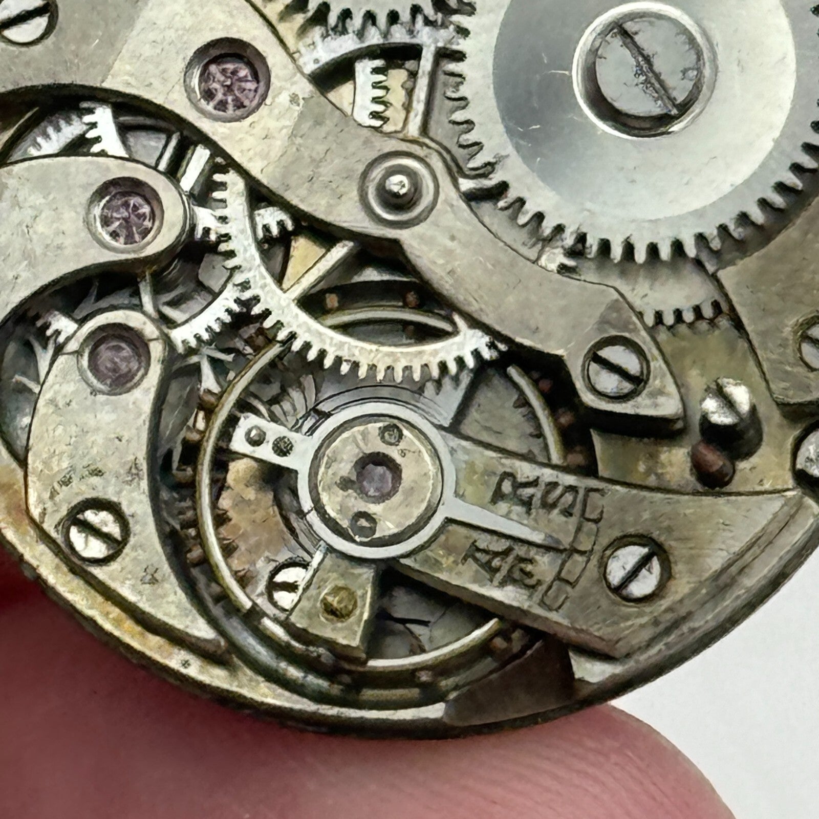 24.9mm Unidentified Swiss Balance Ok Trench Watch Movement Manual Wind PARTS