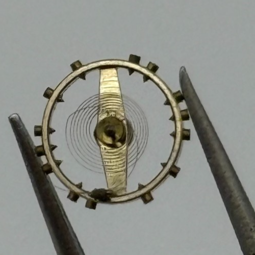 AM 115 Balance Wheel Complete And Spring 5 1/4’’’ Renata Watch Movement Parts