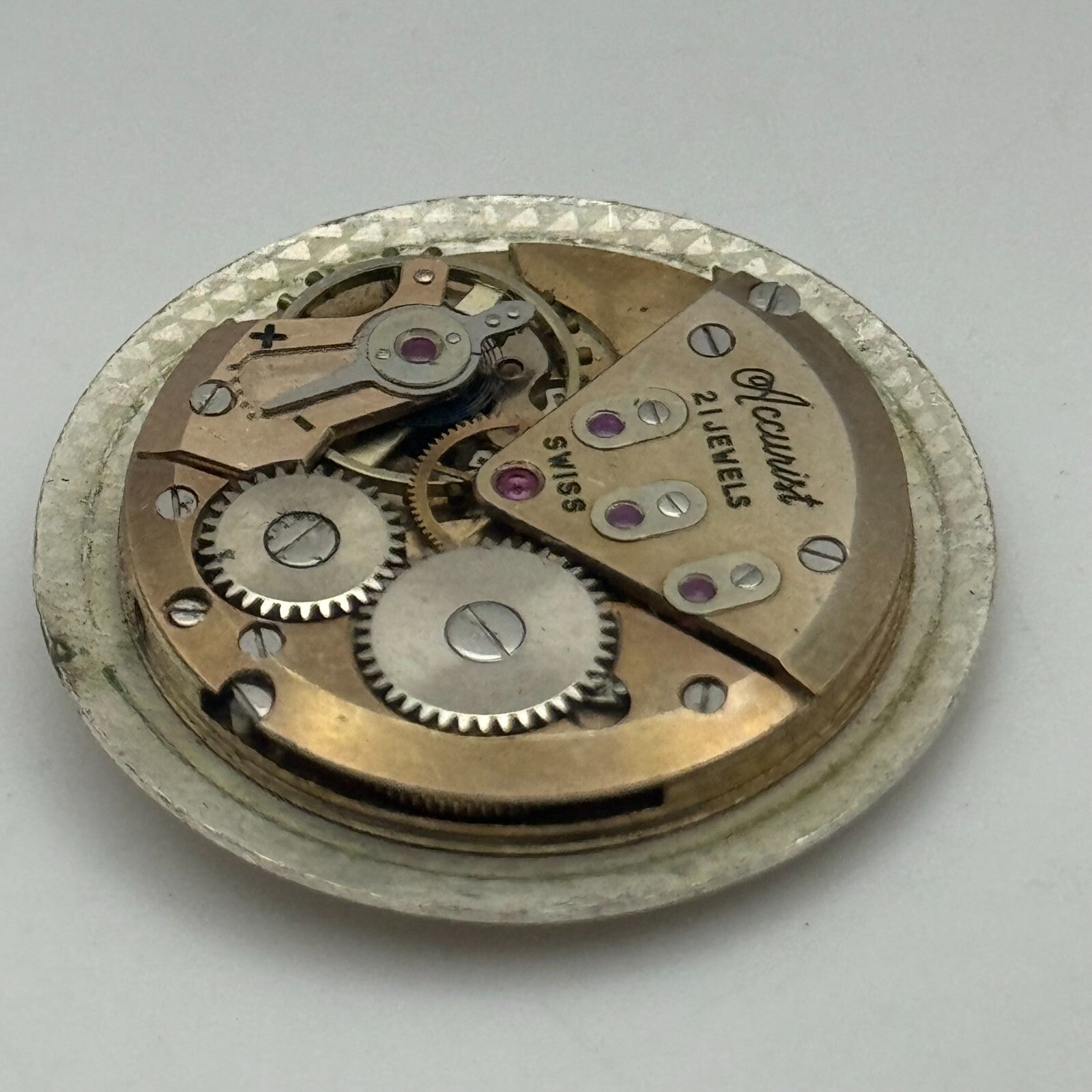 23.6mm Accurist ETA 2390 Manual Wind Watch Movement Swiss Vintage PARTS SPARES