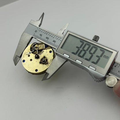 40.7mm Antique Unidentified Interesting Key Wound Pocket Watch Movement PARTS