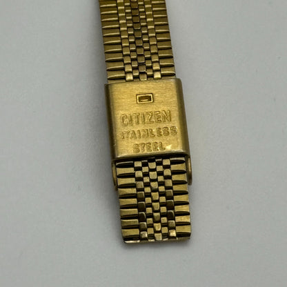 19mm Working Vintage Citizen Japan Ladies Gold Plated Quartz Watch 7 Inches