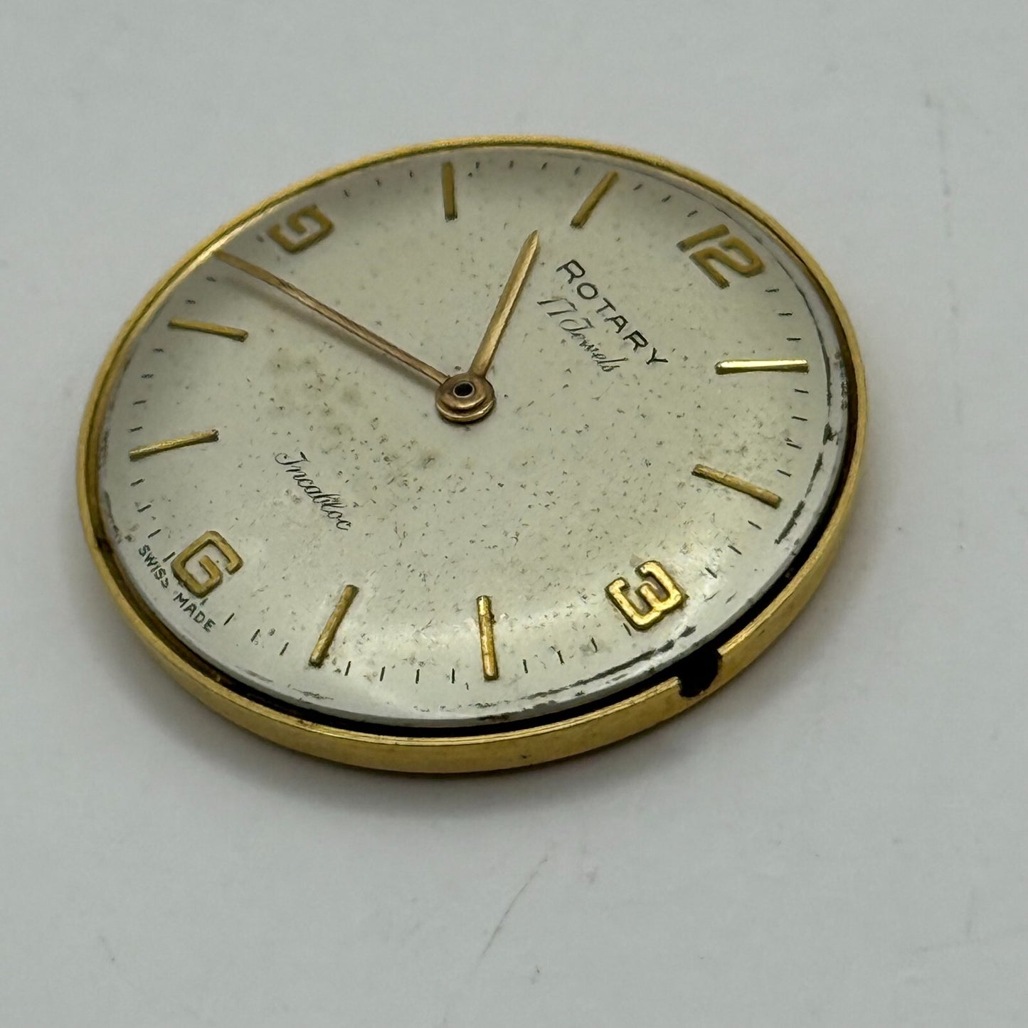 29.6mm Vintage Rotary FHF 72 Balance Ok Watch Movement PARTS REPAIR