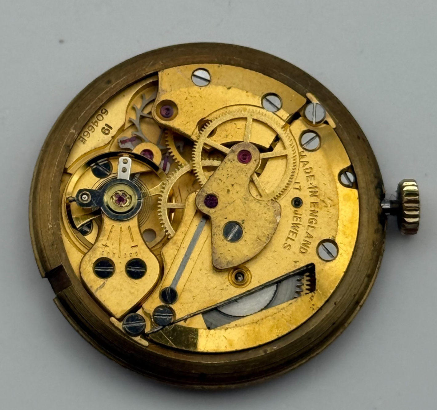 Smiths Astral 60466E Hacking Watch Movement Running Manual Wind Parts 31.3mm
