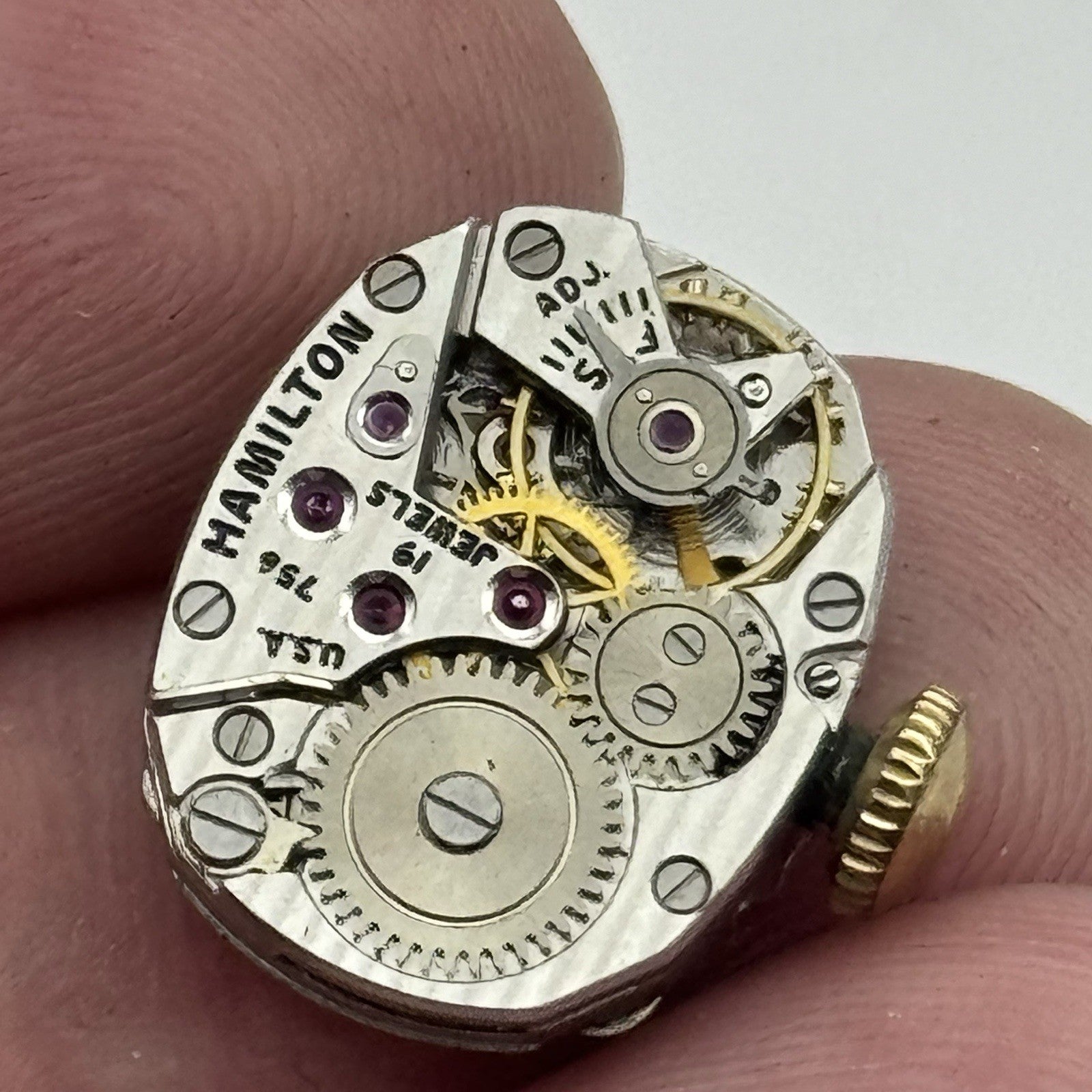 12.9mm Ladies Running Hamilton 756 Manual Wind 17 Jewels Watch Movement PARTS