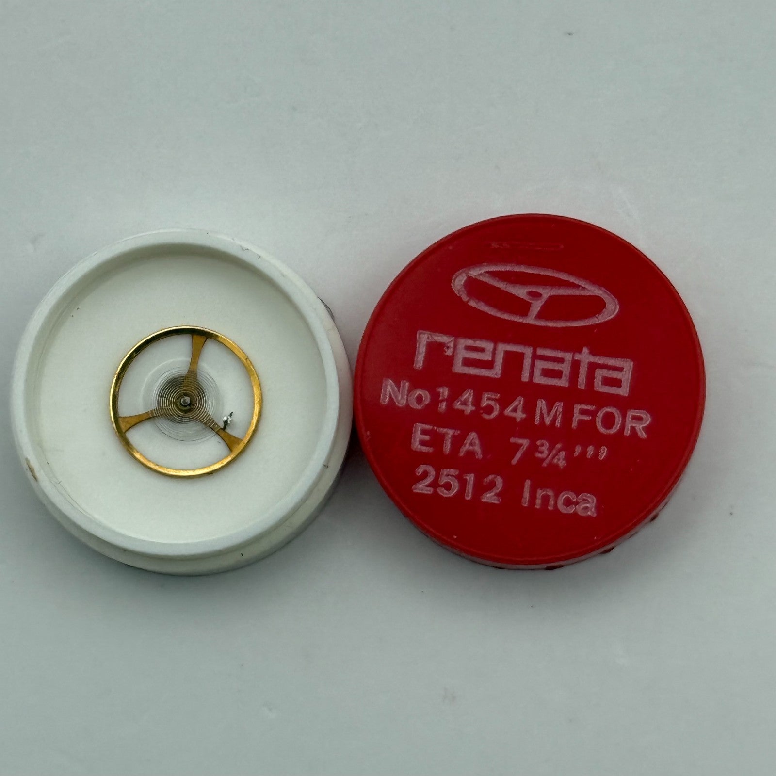 ETA 2512 Balance Wheel Complete And Spring 7¾’’’ 1454 M Watch Movement Parts 