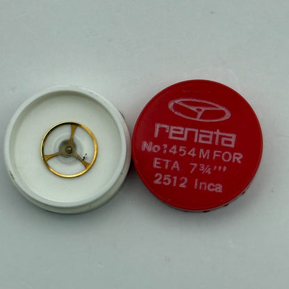 ETA 2512 Balance Wheel Complete And Spring 7¾’’’ 1454 M Watch Movement Parts 