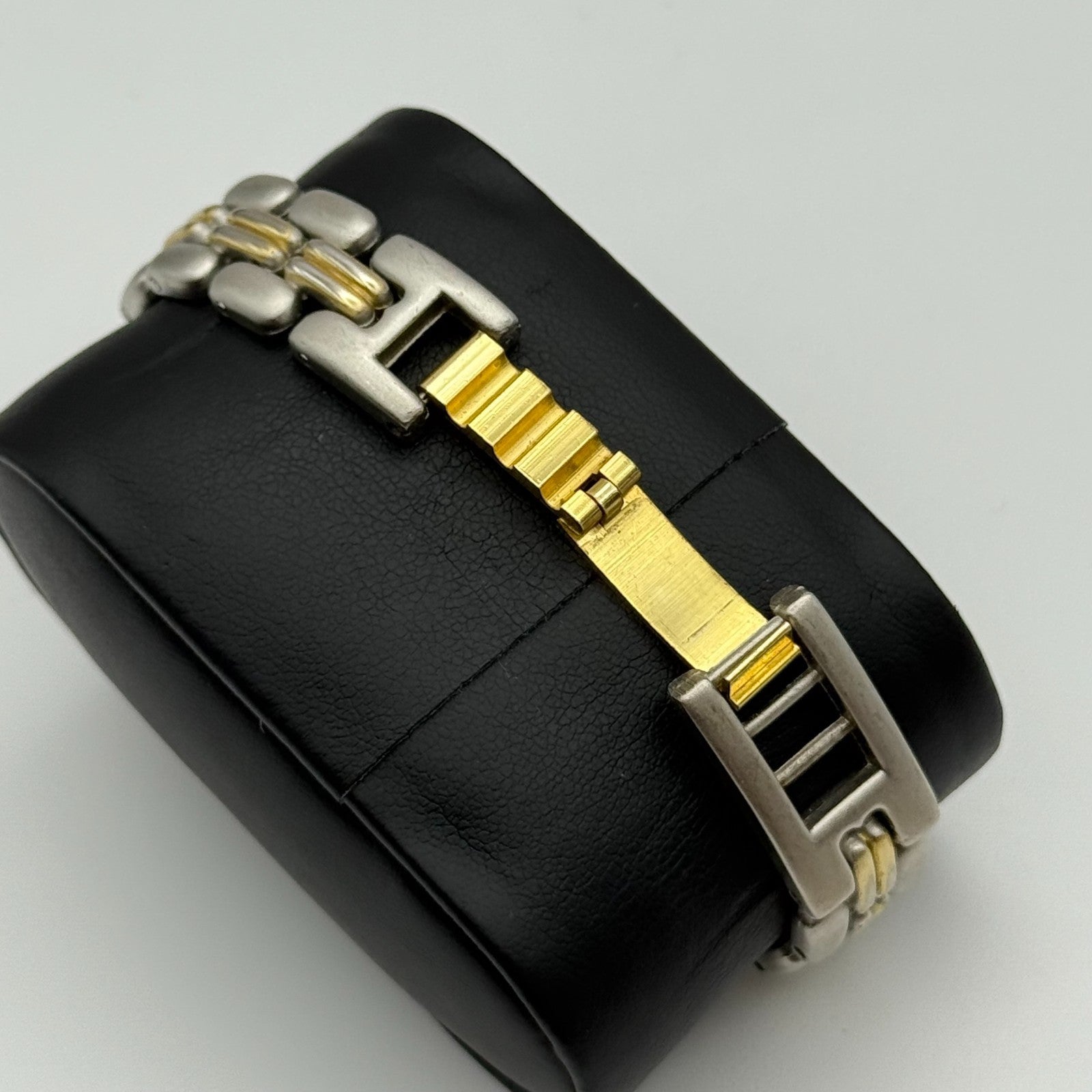 25mm Working Ladies Yves Rocher Two Tone Quartz Bracelet Watch 6.5 Inches