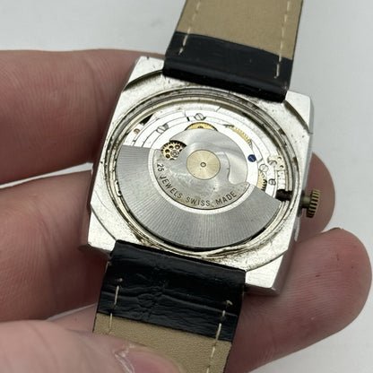 32mm Mens Avia Matic Automatic Sweep Seconds Square Watch FOR PARTS TO RESTORE