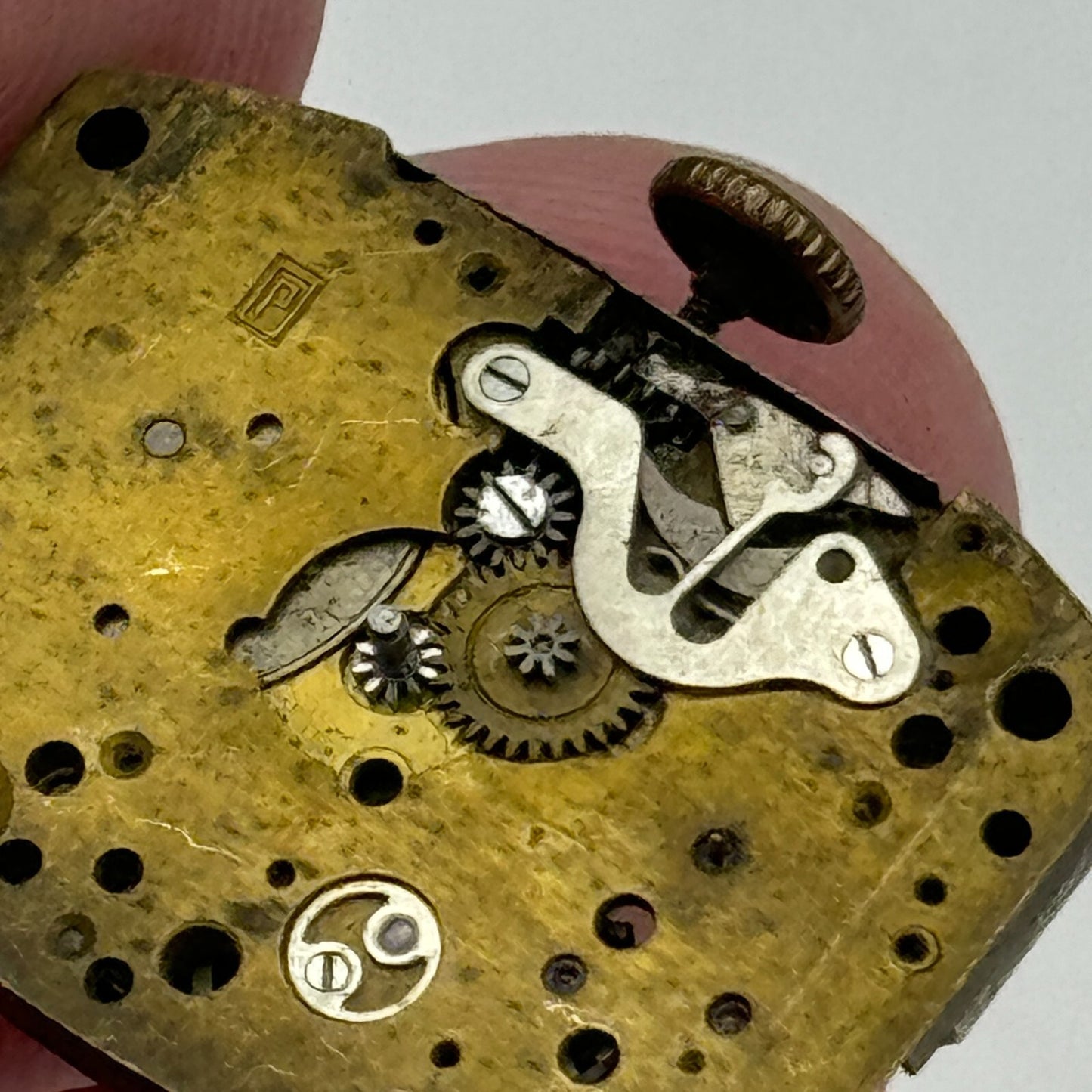 19mm Peseux P Rotary Maximus 15 Jewels Tank Manual Wind Watch Movement PARTS