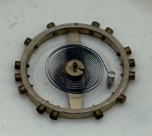Peseux 280 Balance Wheel Complete And Spring  5¼’’’ Watch Movement Parts NOS