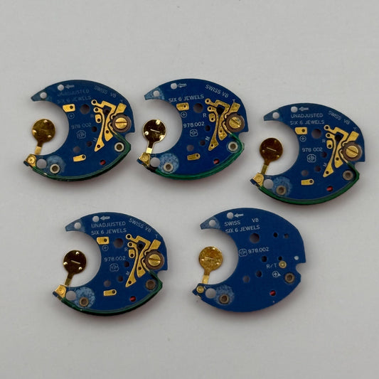 ETA ESA 978.002 x5 Quartz Watch Movement Incomplete Swiss Ladies Parts Repair