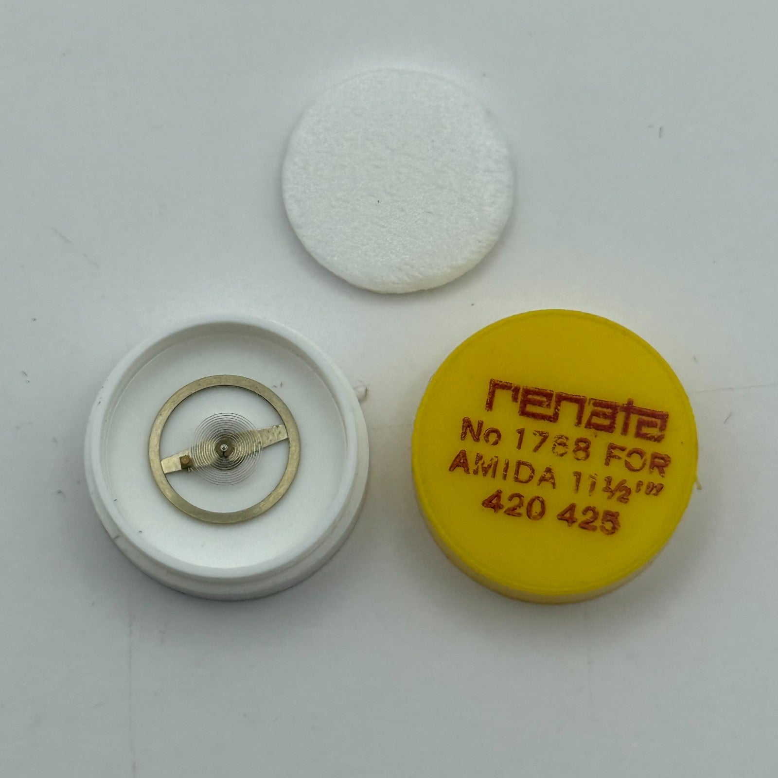 Amida 420 425 Balance Wheel Complete And Spring 11½’’’ 1768 Watch Movement Parts