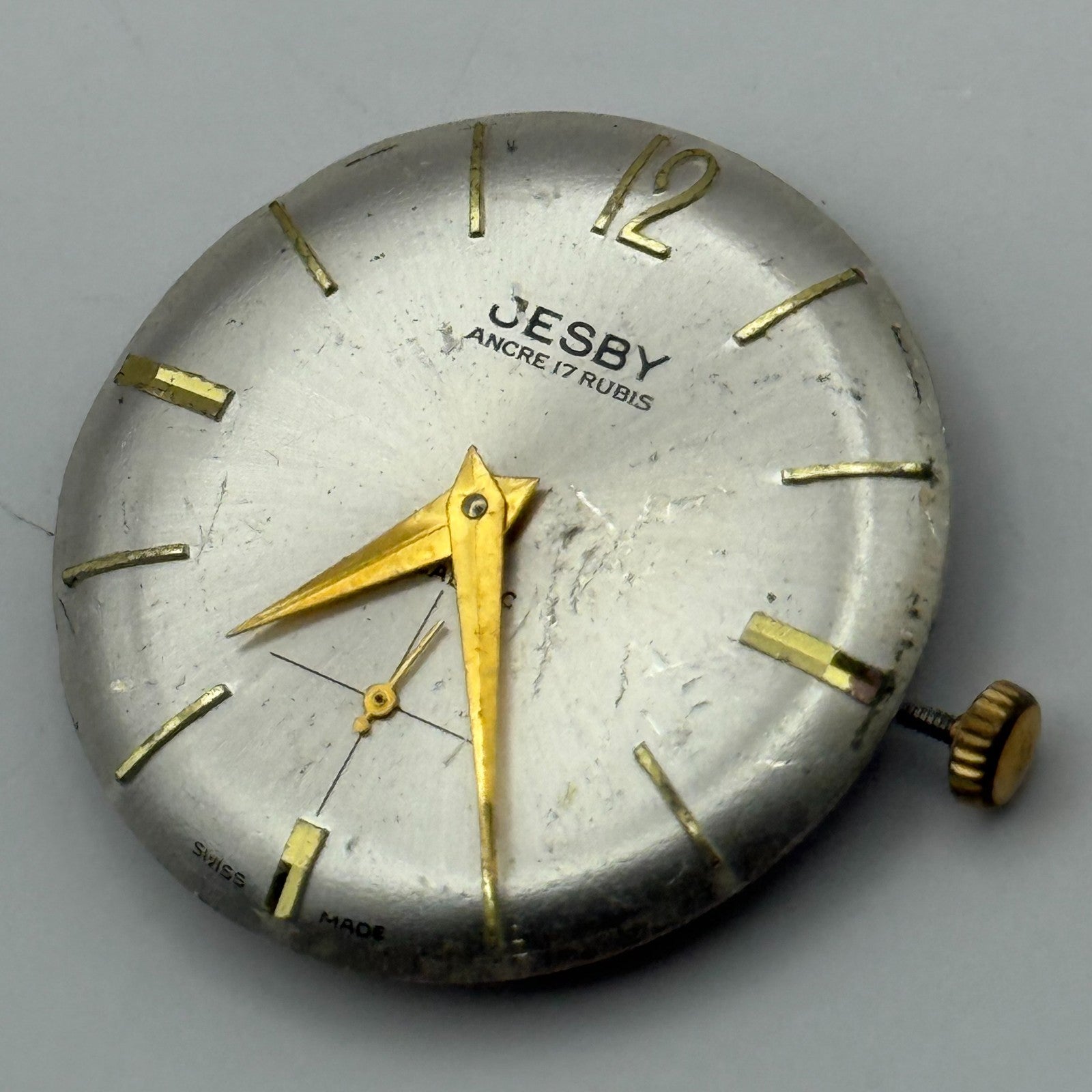 OM 116 Watch Movement Jesby Running Manual Wind Vintage Parts 25.8mm