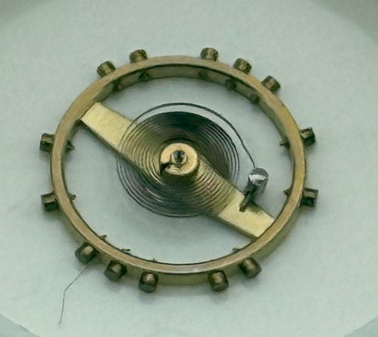 FHF 120 Balance Wheel Complete And Spring 6 3/4 - 8''' Watch Movement Parts NOS