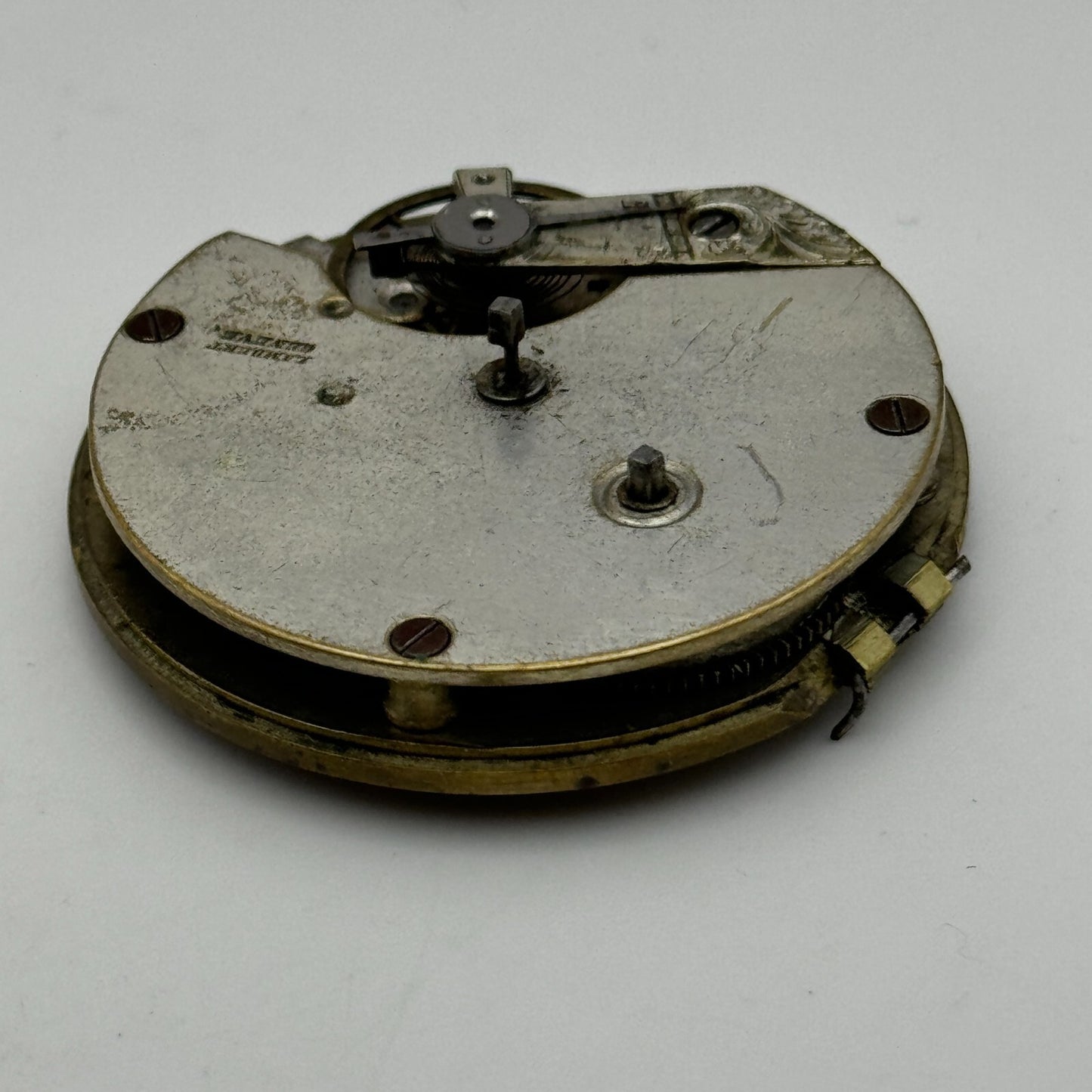 40.7mm Antique Lambert Geneve Balance Intact Key Wound Pocket Watch Movement