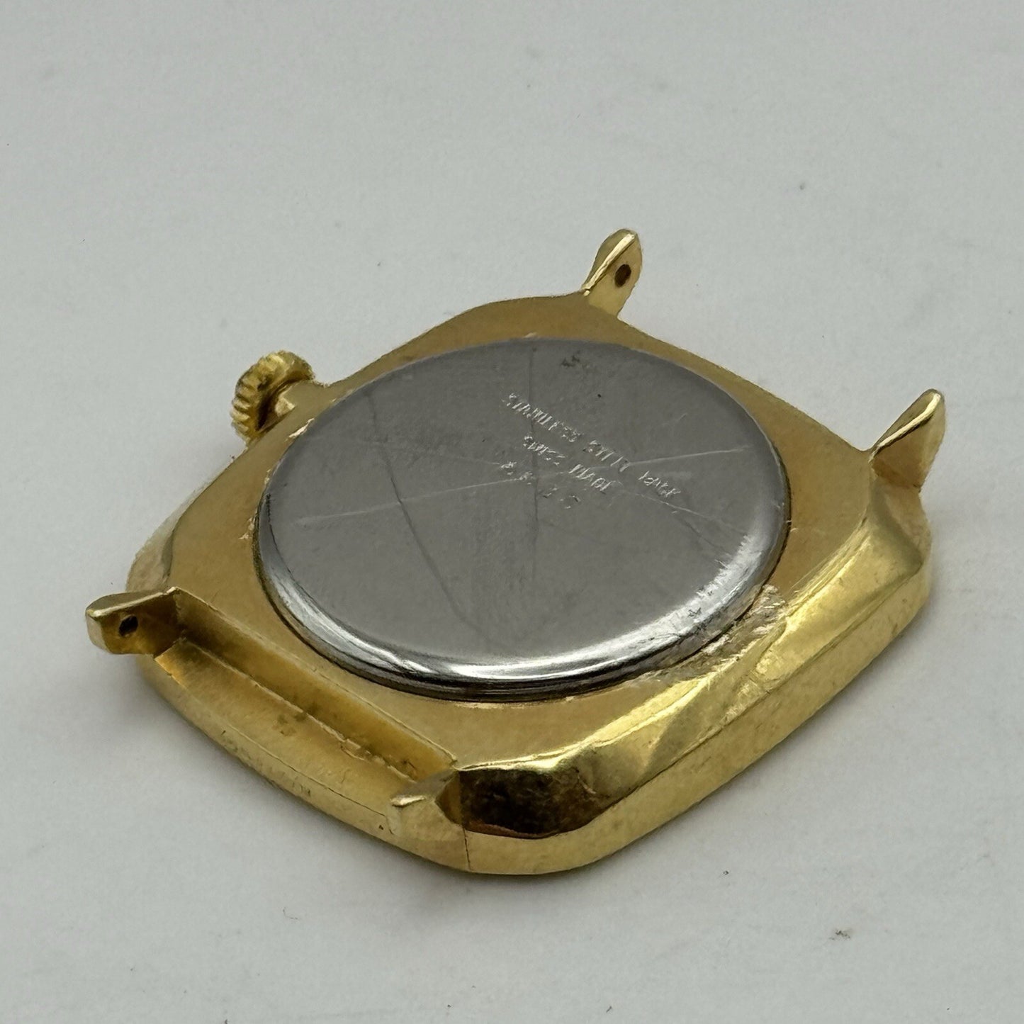29mm Ladies Manual Wind Rone Gold Placed SwissWatch Head FOR PARTS To Restore