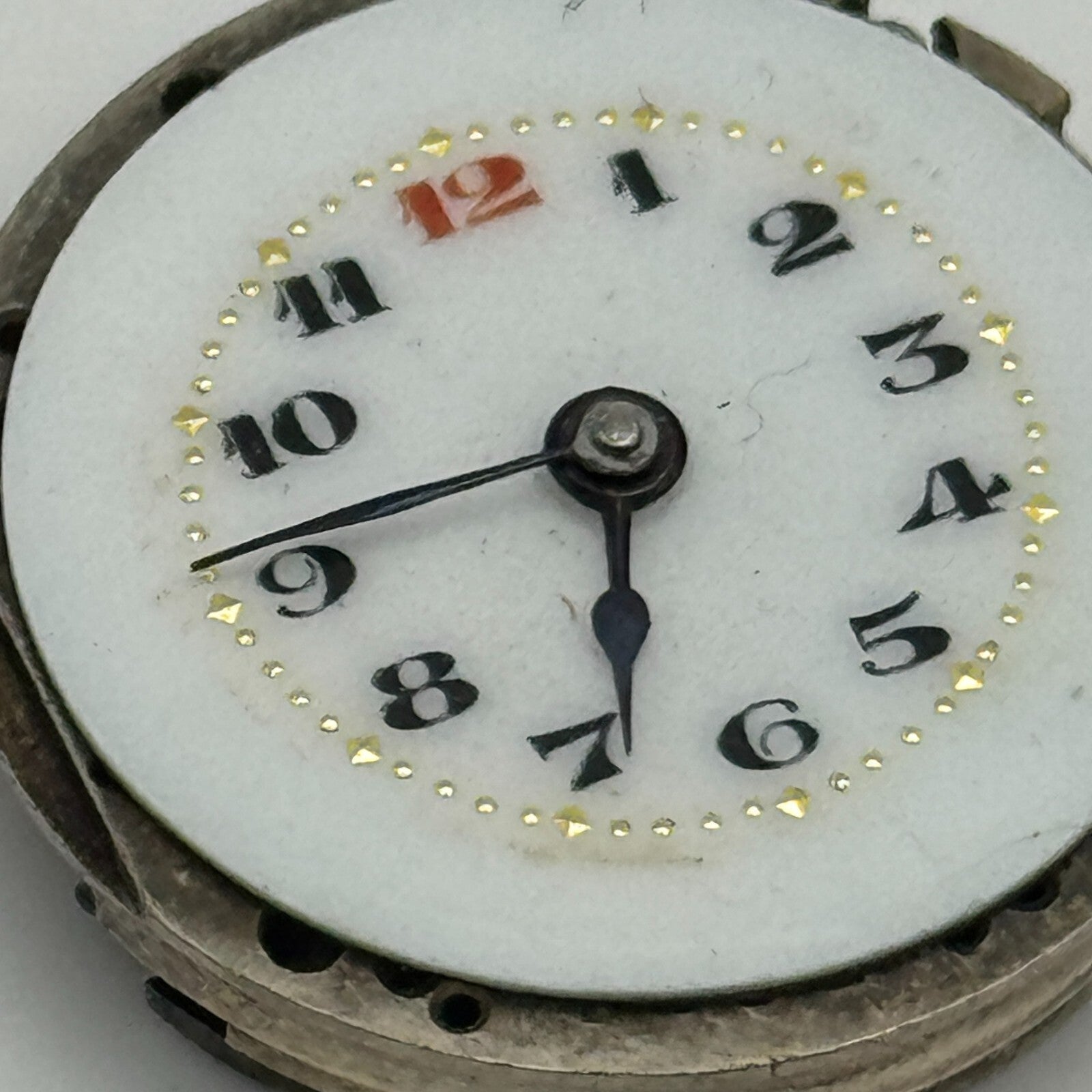 23.6mm Balance Ok Porcelain Dial Swiss Trench Watch Movement Manual Wind PARTS