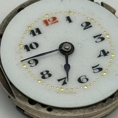 23.6mm Balance Ok Porcelain Dial Swiss Trench Watch Movement Manual Wind PARTS