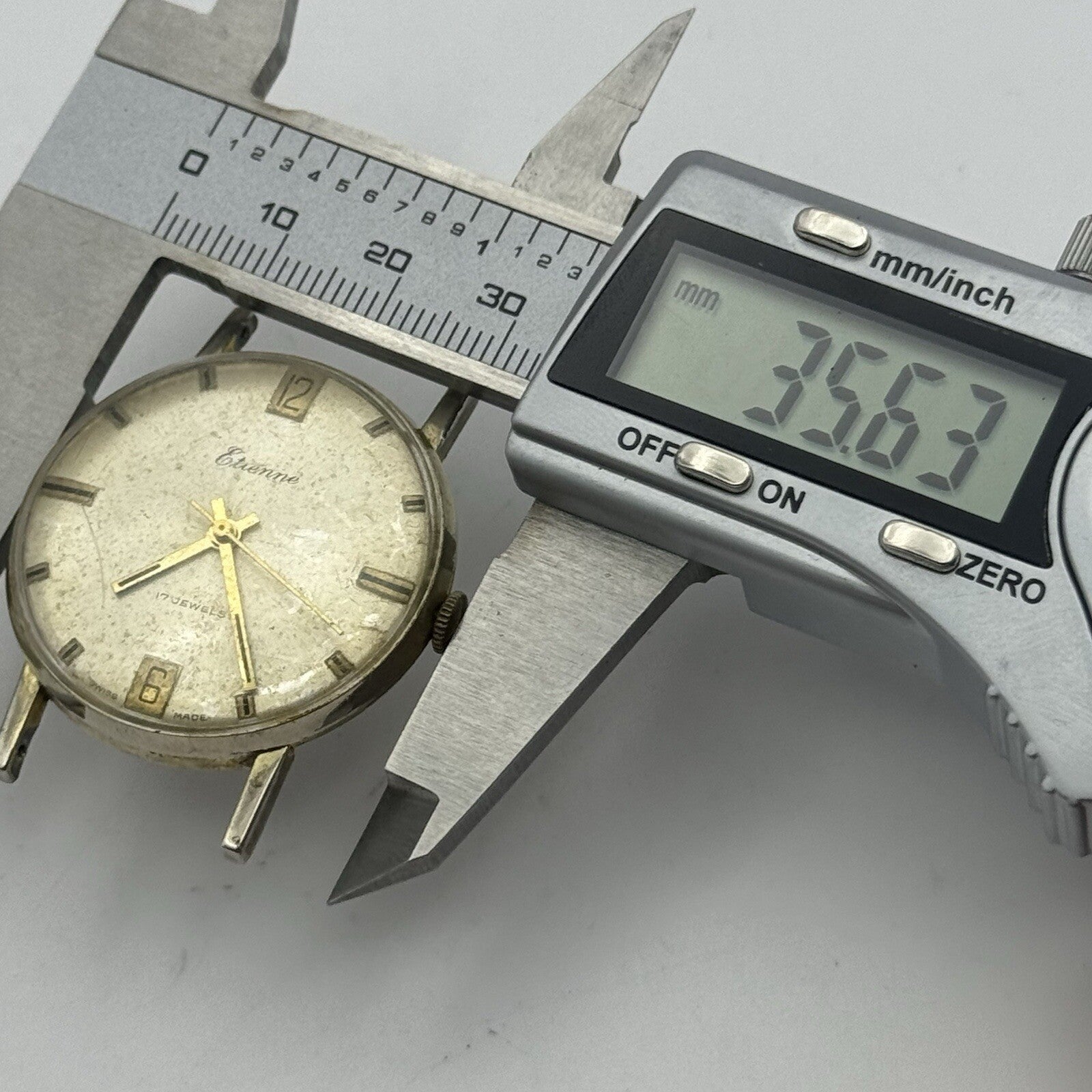 34mm Men’s Manual Wind Etienne RE Cal 1513 Date Dial  Watch - RESTORATION