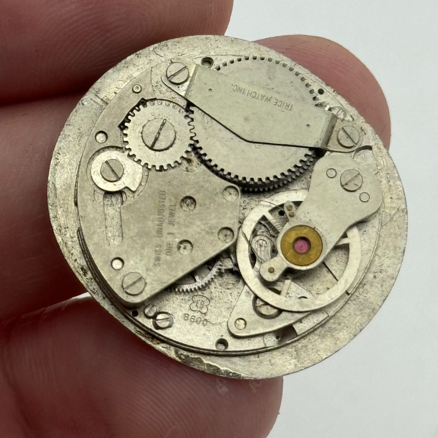 27mm Mens Trafalgar EB 8800 Manual Wind 1 Jewel Watch Movement PARTS REPAIR