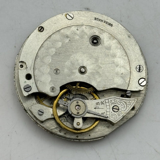 41.2mm Unidentified Interesting Pocket Watch Movement FOR PARTS Restore