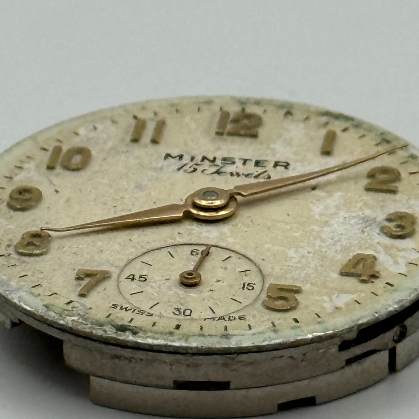 AS 1002 984 Watch Movement Minster Manual Wind Vintage Swiss Parts Repair 24mm