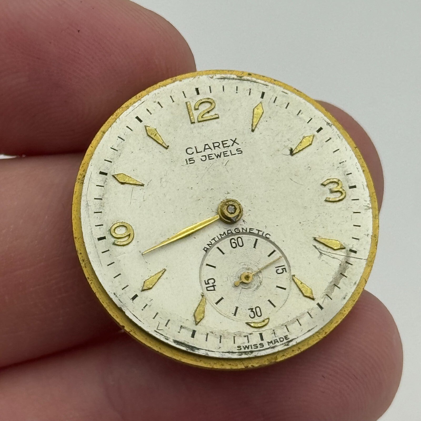 28.9mm Clarex Peseux 170 Balance Ok Watch Movement Swiss Vintage PARTS SPARES